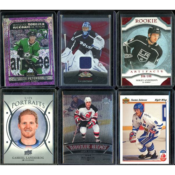 Lot Of 6 Hockey Rookies & Insert Cards Various Teams & Players