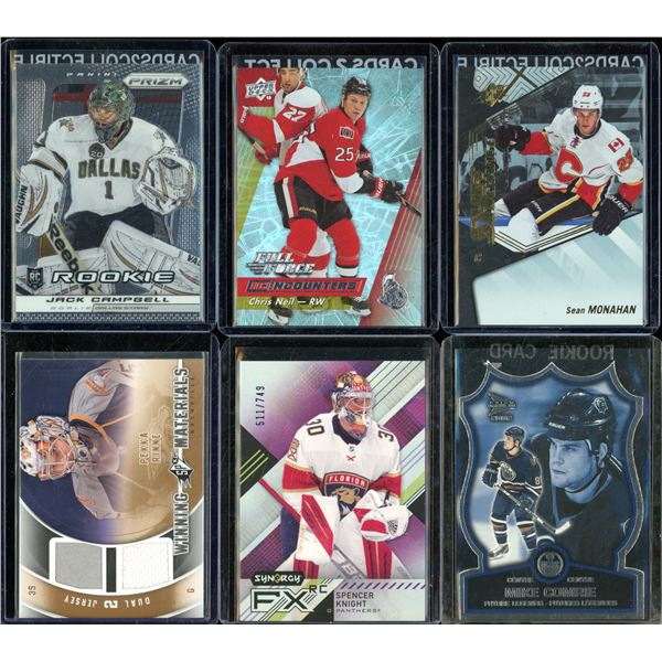 Lot Of 6 Hockey Rookies & Insert Cards Various Teams & Players