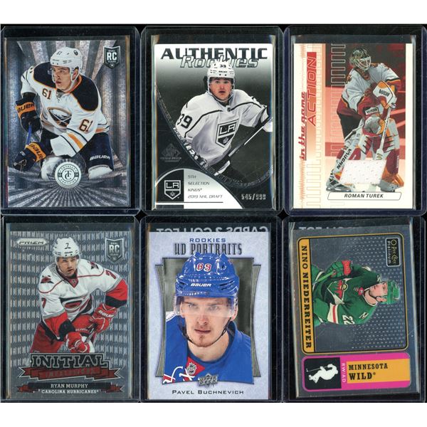 Lot Of 6 Hockey Rookies & Insert Cards Various Teams & Players