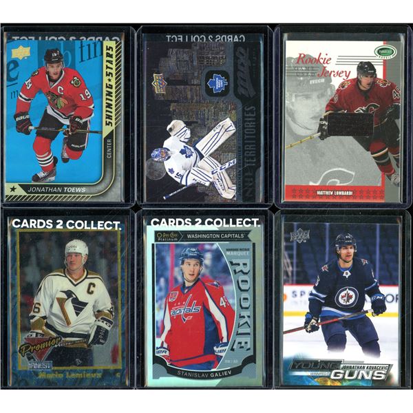 Lot Of 6 Hockey Rookies & Insert Cards Various Teams & Players