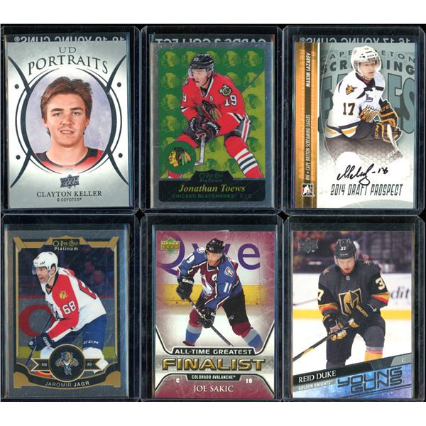 Lot Of 6 Hockey Rookies & Insert Cards Various Teams & Players