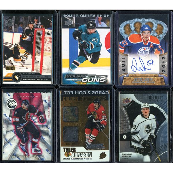 Lot Of 6 Hockey Rookies & Insert Cards Various Teams & Players