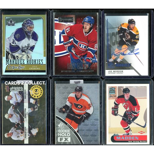 Lot Of 6 Hockey Rookies & Insert Cards Various Teams & Players