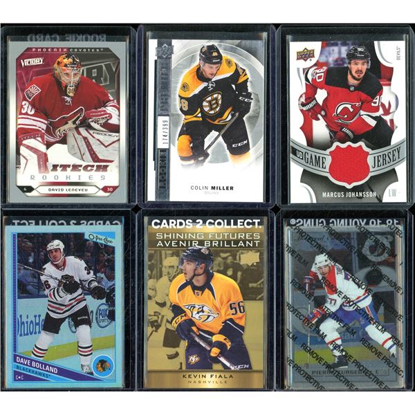 Lot Of 6 Hockey Rookies & Insert Cards Various Teams & Players