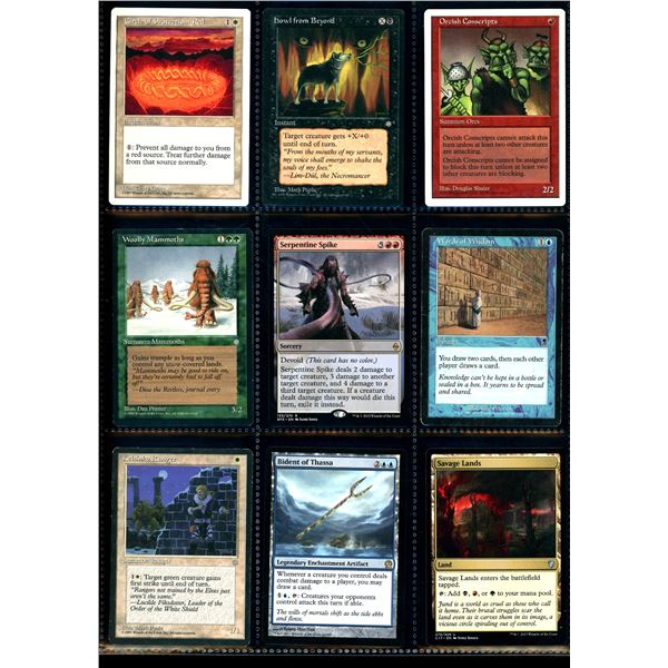 Lot Of 9 Various Magic The Gathering Cards Various Sets & Colors