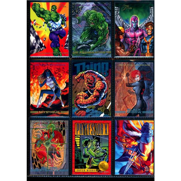 Lot Of 9 Various Marvel Collector Cards