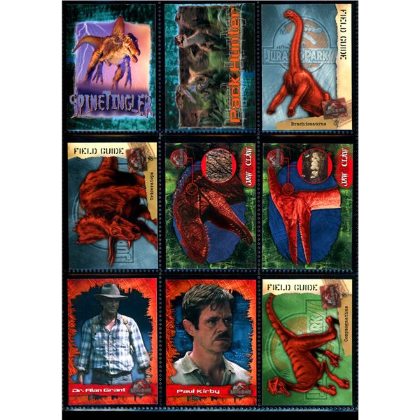 Lot of 9 Various Dinosaur Collector Cards
