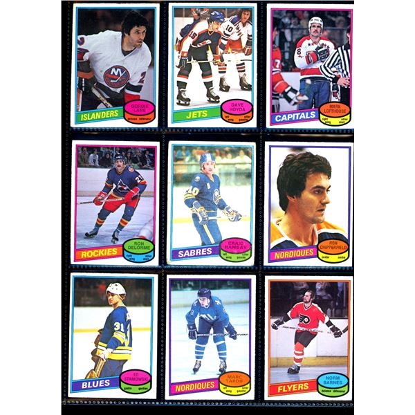 1980-81 OPC O-Pee-Chee Lot Of 9 Vintage Cards Various Teams & Players