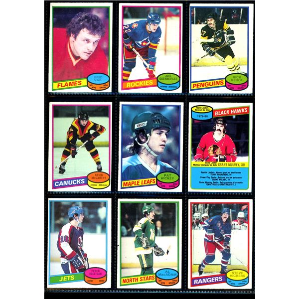 1980-81 OPC O-Pee-Chee Lot Of 9 Vintage Cards Various Teams & Players