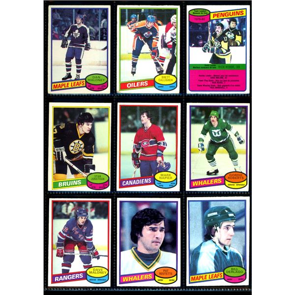1980-81 OPC O-Pee-Chee Lot Of 9 Vintage Cards Various Teams & Players
