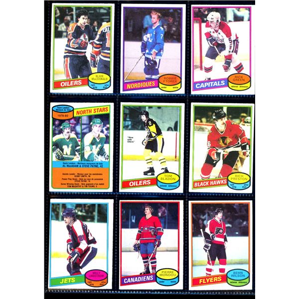 1980-81 OPC O-Pee-Chee Lot Of 9 Vintage Cards Various Teams & Players