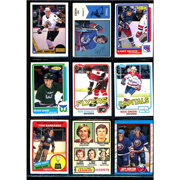 Lot of 9 Various Vintage Hockey Cards Various Teams Sets & Players