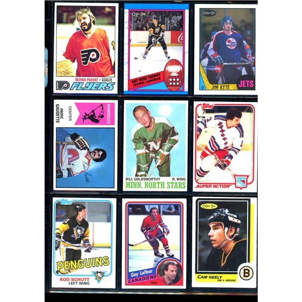 Lot of 9 Various Vintage Hockey Cards Various Teams Sets & Players