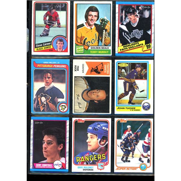Lot of 9 Various Vintage Hockey Cards Various Teams Sets & Players