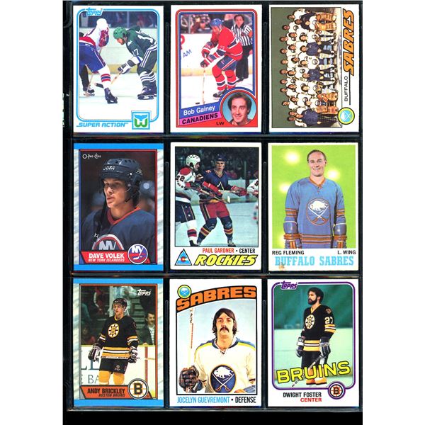 Lot of 9 Various Vintage Hockey Cards Various Teams Sets & Players