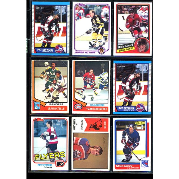 Lot of 9 Various Vintage Hockey Cards Various Teams Sets & Players