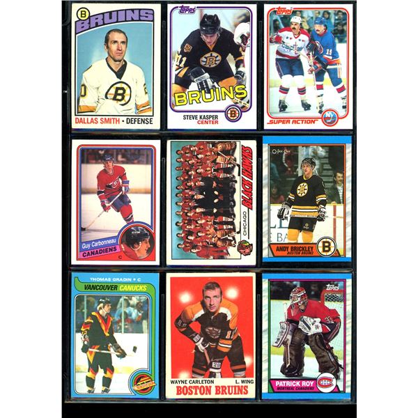 Lot of 9 Various Vintage Hockey Cards Various Teams Sets & Players