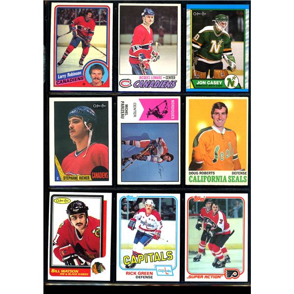 Lot of 9 Various Vintage Hockey Cards Various Teams Sets & Players