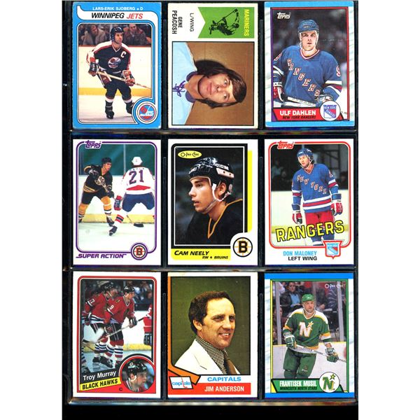 Lot of 9 Various Vintage Hockey Cards Various Teams Sets & Players