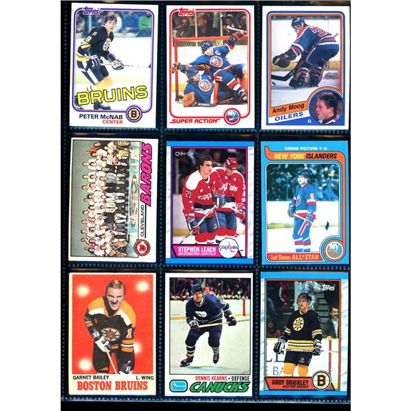 Lot of 9 Various Vintage Hockey Cards Various Teams Sets & Players