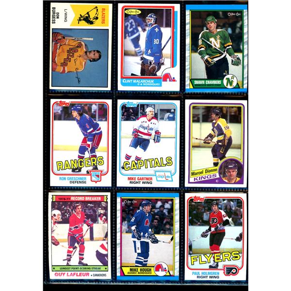 Lot of 9 Various Vintage Hockey Cards Various Teams Sets & Players