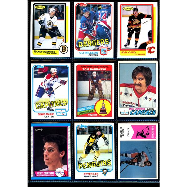 Lot of 9 Various Vintage Hockey Cards Various Teams Sets & Players