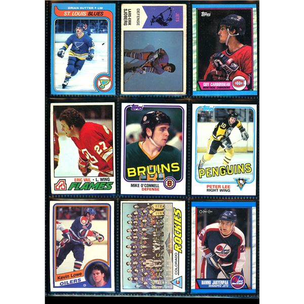Lot of 9 Various Vintage Hockey Cards Various Teams Sets & Players