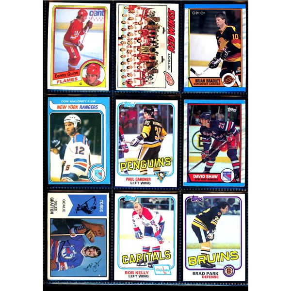 Lot of 9 Various Vintage Hockey Cards Various Teams Sets & Players