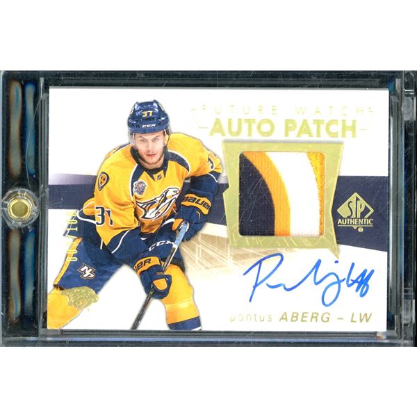 2016-17 SP Authentic Limited Patch Autographs #128 Pontus Aberg 3/100 BV $60