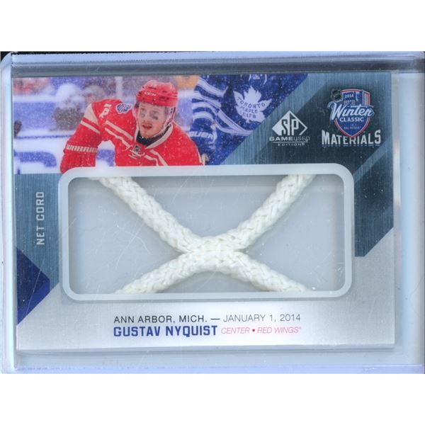 2014-15 SP Game Used Winter Classic Materials Net Cord Gustav Nyquist BV $40