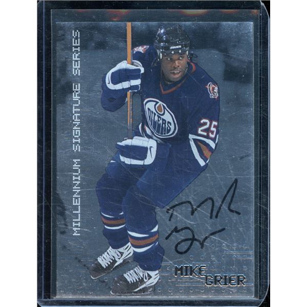 1999-00 BAP Millennium Autographs #102 Mike Grier
