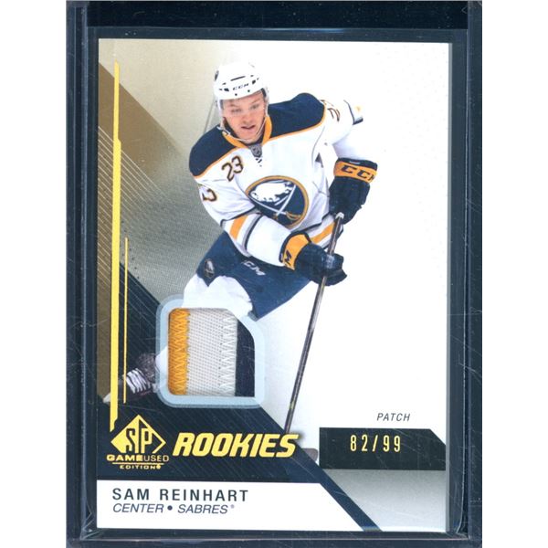 2014-15 SP Game Used Rookie Gold Spectrum Materials #114 Sam Reinhart 82/99 BV $50