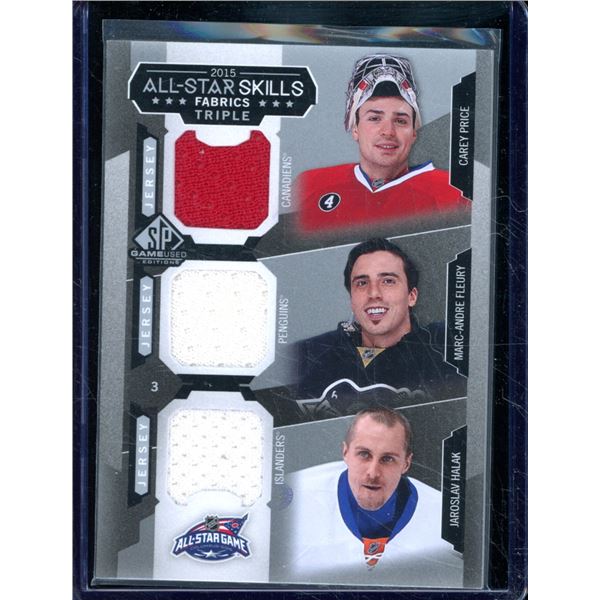 2015-16 SP Game Used Triple Fabrics Carey Price/Marc-Andre Fleury/Jaroslav Halak