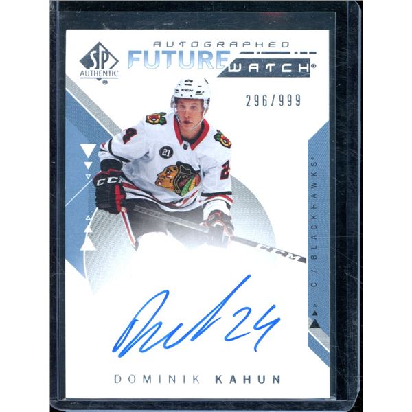 2018-19 SP Authentic #231 Dominik Kahun FW AU 296/999 RC BV $35