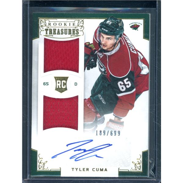 2012-13 Panini Rookie Anthology #126 Tyler Cuma JSY AU 189/699 RC