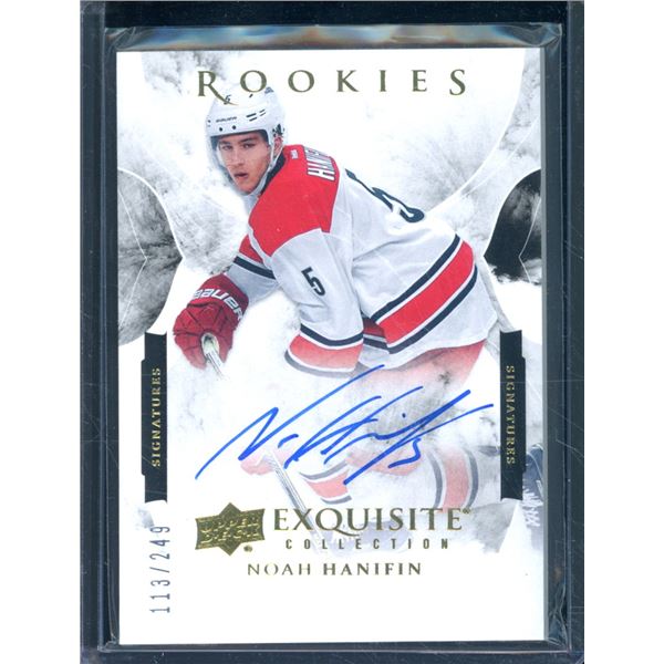 2015-16 Exquisite Collection Signatures Rookie Noah Hanifin 113/249 BV $60
