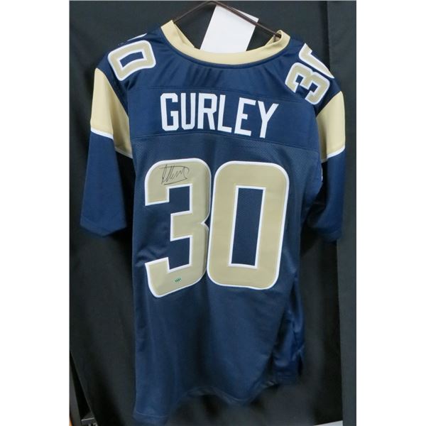 Todd Gurley Autographed Los Angeles Rams Jersey Size XL (Leaf Authentics COA)