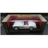 Image 1 : Yat Ming 1957 White Chevrolet Corvette With Red Leather Seats 1:18 SCALE Die Cast Car
