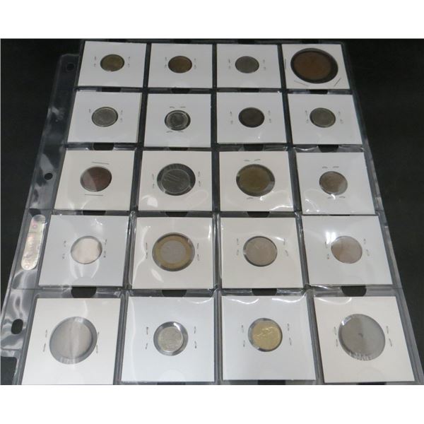 Page Of Donated World Coins