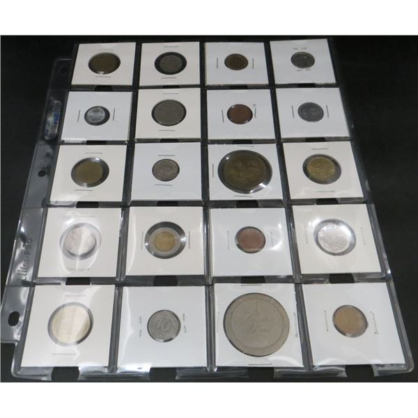 Page Of Donated World Coins