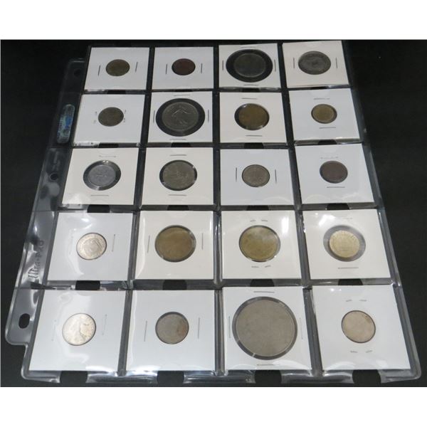 Page Of Donated World Coins