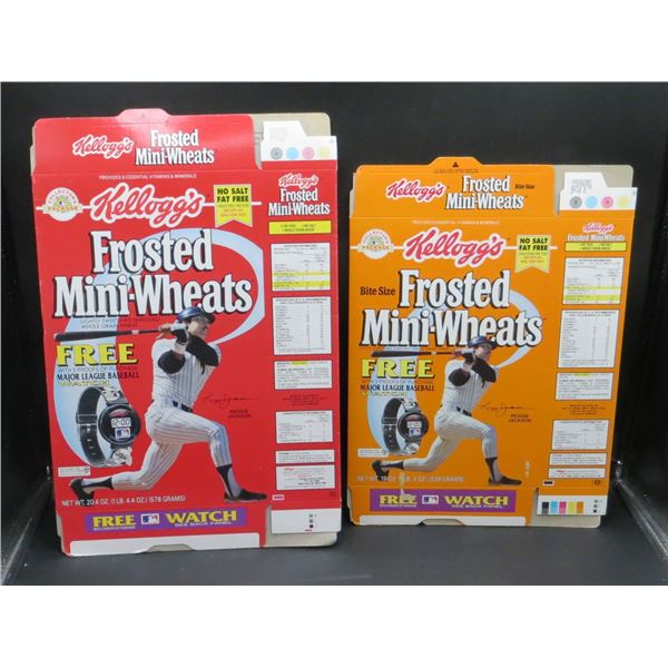 2 Frosted Wheat Mini-Wheats Boxes Featuring Reggie Jackson