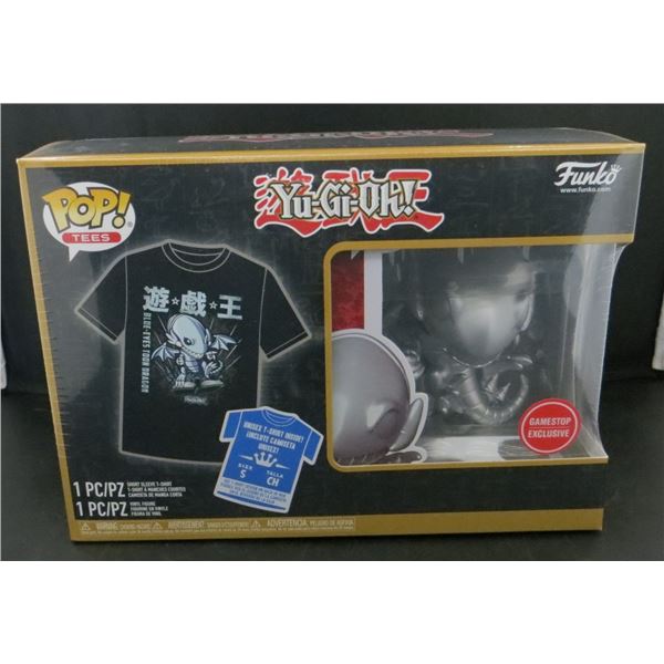 New Funko Pop Yu-Gi-Oh Blue Eyes Toon Dragon Gamestop Exclusive T-Shirt Size Small BV $50
