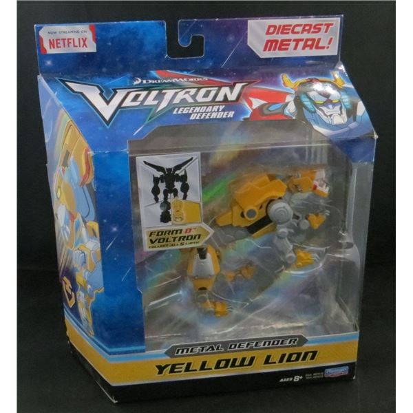 Netflix Dreamworks Voltron Legendary Diecast Metal Defender Yellow Lion