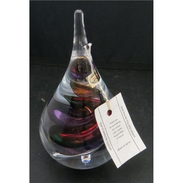 Handcrafted Mouth Blown Glass Coloured Crystal Decorative Piece