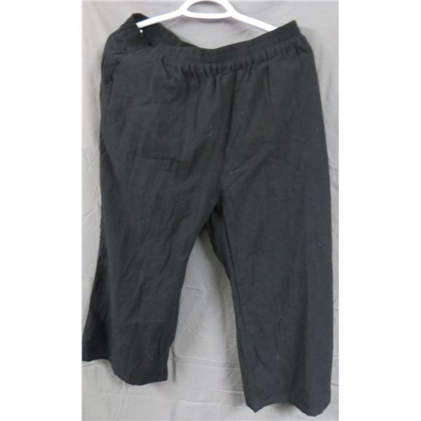 New Ecupper Ladies Black Loose Cotton Pants Size XL Retails $35