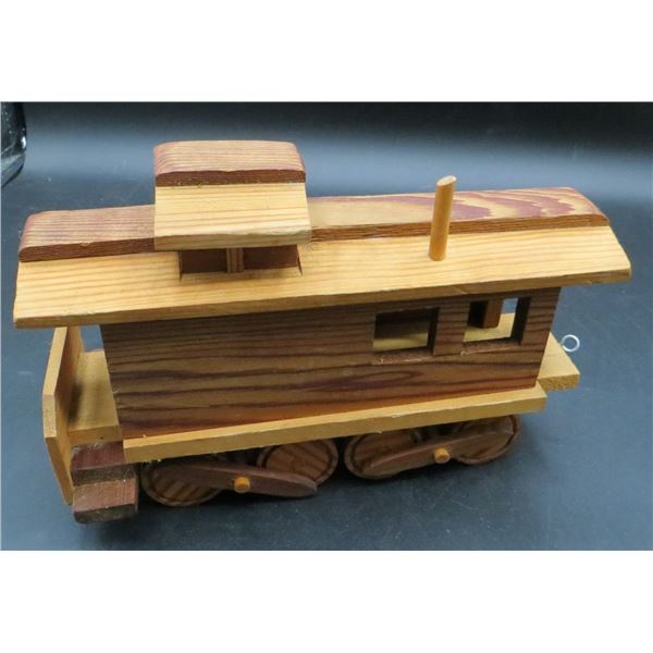 Hand Made Wooden Train Car 9" Long x 6" Tall