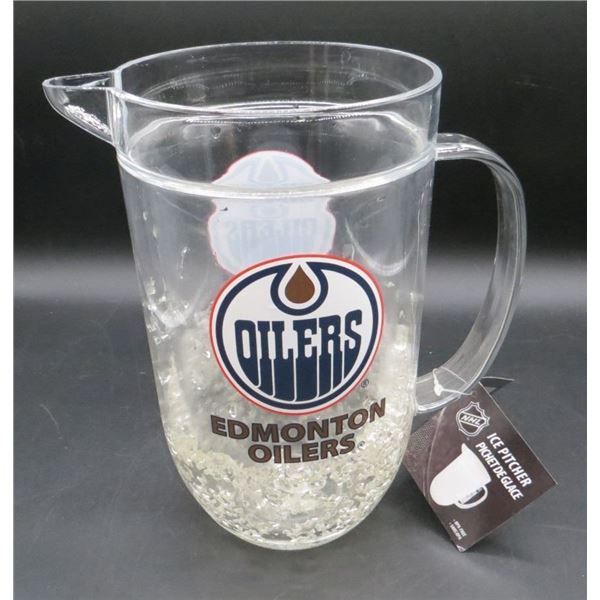 New Edmonton Oilers Ice Pitcher (Keeps Beverages Cold For Hours Without The Water Down Effect)