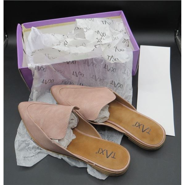 New Ladies Taxi Pink Open Heals Swade Slip On Shoes