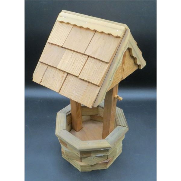 Wooden Wishing Well 13" Tall